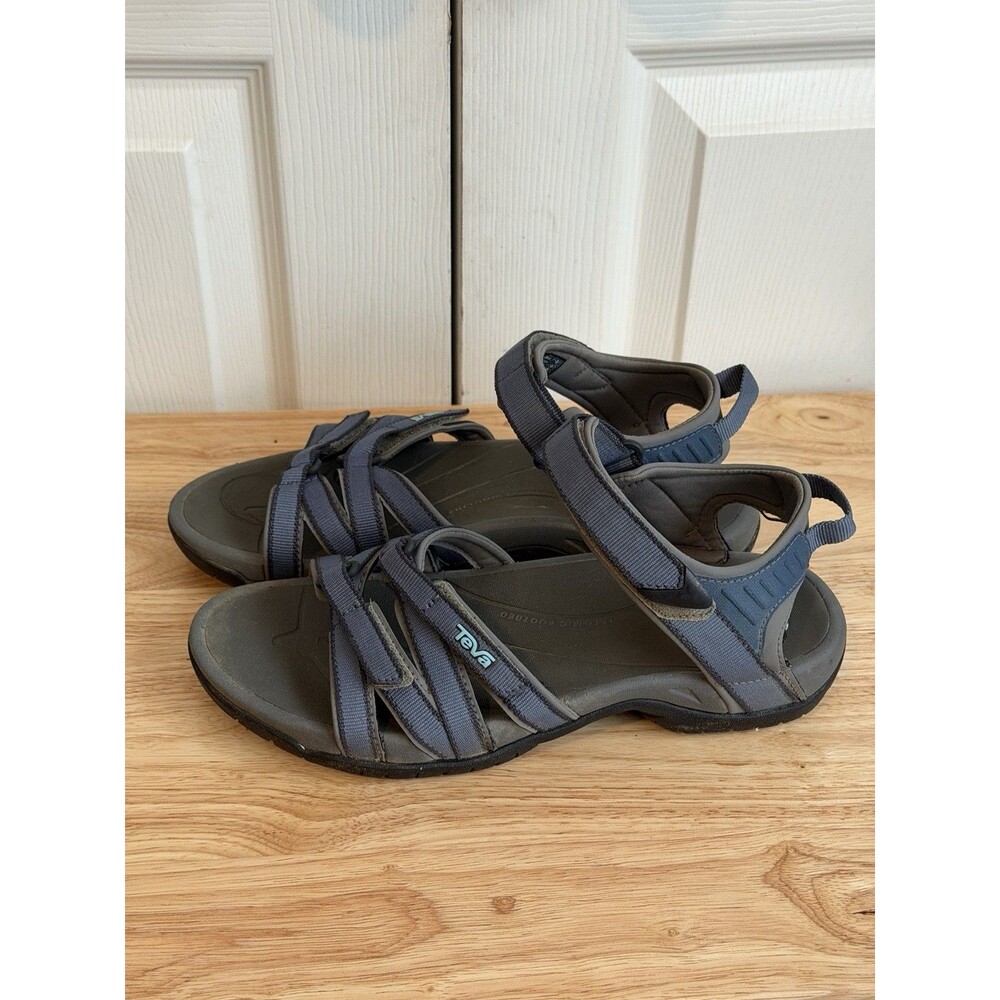 Teva Womens Tirra Sandal Size US 8  Blue Criss-cross Strappy Hiking Waterproof